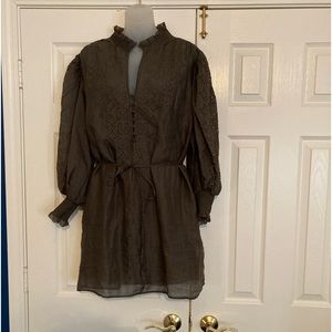 Banana Republic Petite/Large olive green dress.